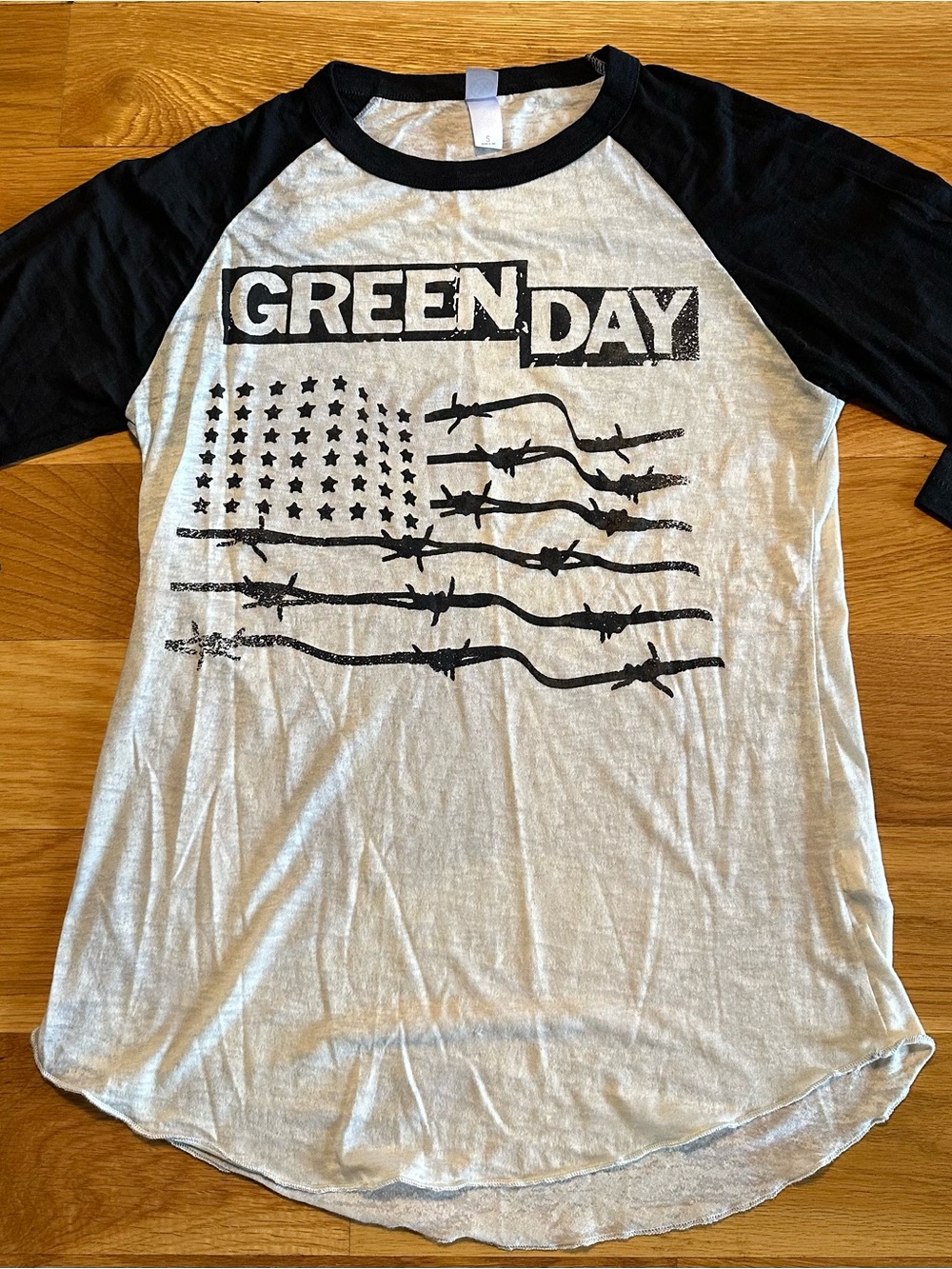 Alternative Green Day Raglan Tee - White & Black